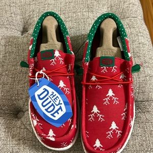 Men’s Christmas Hey Dude. Size 9. Brand New with tags.